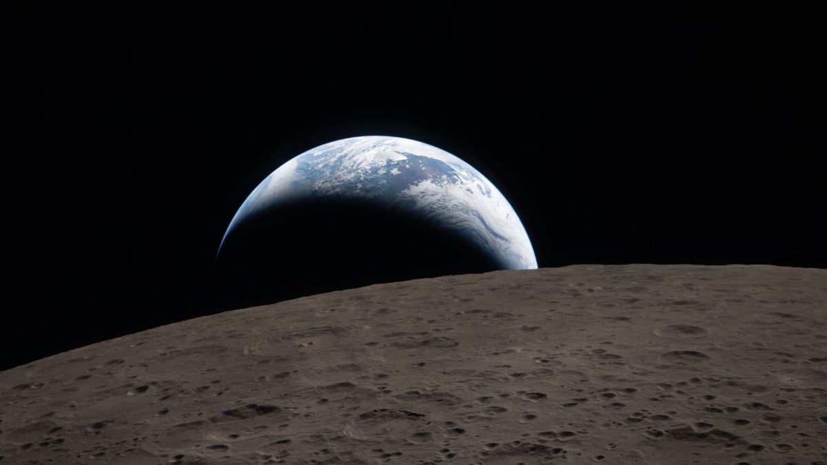 La Tierra desde la luna, imagen de la misión Artemis 2